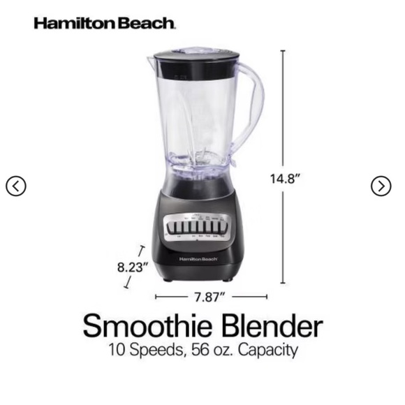 Hamilton Beach Black and Clear Smoothie Blender - Picture 1 of 17